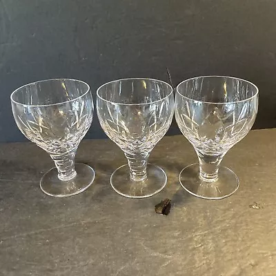 Buy 3 Stuart England Cut Crystal Footed Wine Goblets Ashford? Beautiful ~ 5” Tall • 93.18£