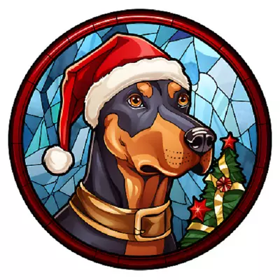 Buy Dog  Christmas Bauble Stained Glass Design • 5.49£