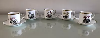 Buy Royal Worcester Bone China Alpine Flowers Demitasse Coffee Cups & Saucers X 5 • 25£