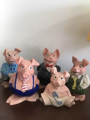 Buy NatWest Wade Piggy Family  Of 5 Ceramic Money Boxes • 50£