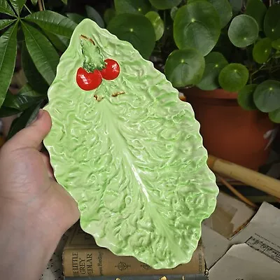 Buy Vintage Carlton Ware Lettuce Cabbage Leaf Tomato Dish Green Majolica • 15.99£