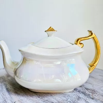 Buy Antique Carlton Ware Tea Pot Gold Pearl Lustre Art Nouveau • 69.50£