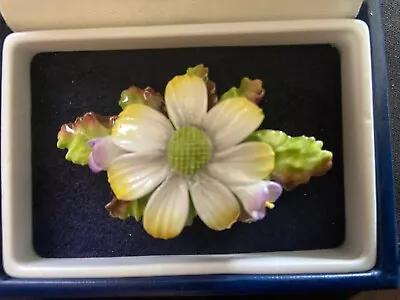 Buy Vintage Fine Bone China Daisy Brooch Porcelain Flower Floral Pin Made In England • 10£