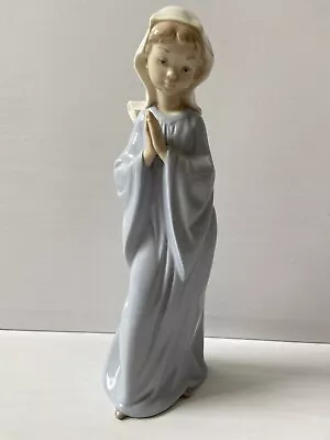 Buy Nao BY Lladro Girl Praying 0298  Nun Woman Blue Dress • 10£