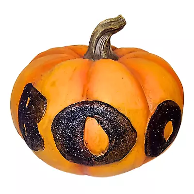 Buy Orange BOO Pumpkin HALLOWEEN Decoration - Poly Resin (feels Like Pottery) • 8£