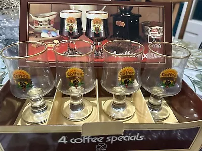 Buy Dema  Retro Irish Coffee Glasses Boxed Ideal For 1970 Dinner Vintage Glassware • 12£