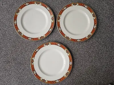 Buy 3 X Myotts Royal Crown The Coral 9 Inch Dinner Plates • 6£