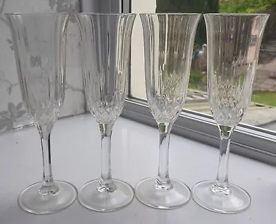 Buy Set Of 4 Capri Crystal Concerto Champagne Flutes Size Is 21 X 7 Cm • 19.99£