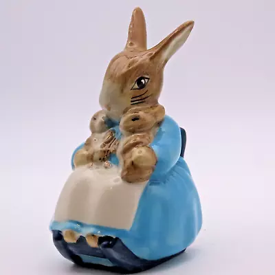 Buy Beautiful John Beswick Beatrix Potter Mrs Rabbit & Baby Bunnies Figurine 1976 • 14.99£