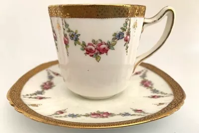 Buy Adderley's Demitasse Floral Tea Cup & Saucer - Fine Bone China - England - AGRA • 23.29£
