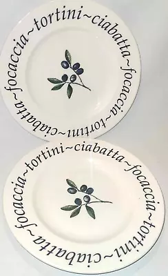 Buy 2x Creative Tableware ITALIAN Salad Dessert Bread Olives Plate 8.25  • 18.99£