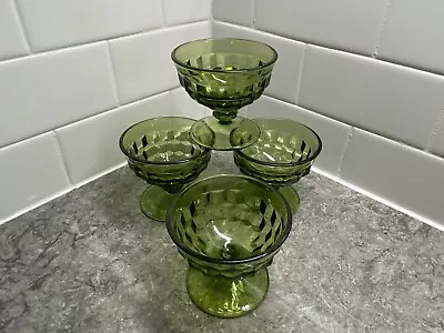Buy Indiana Glass Whitehall Green Footed Sherbet Dessert Glass. • 5.58£