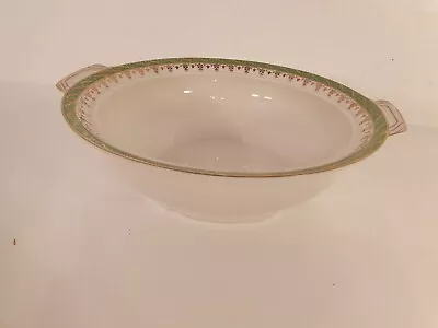 Buy 1 X Alfred Meakin, Serving Bowl With Green Edge And Gold Floral Gilt Pattern  • 24.98£