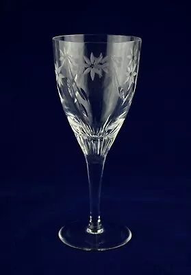 Buy Bohemia Crystal Hand Cut Floral Wine Glass - 17cms (6-5/8 ) Tall • 16.50£
