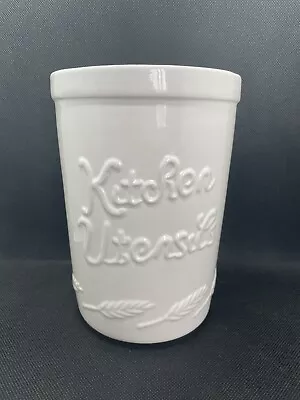 Buy Rayware Vintage Kitchen Utensils Container White Glazed Earthenware Pot Holder • 8.99£