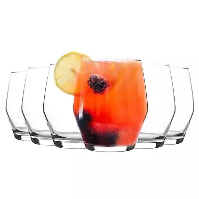 Buy LAV 6x Ella Whisky Glasses Water Juice Cocktail Tumblers 370ml Clear • 11£