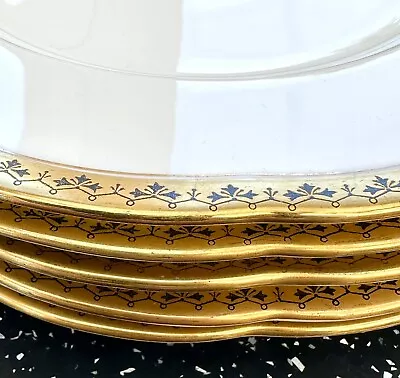 Buy 5 Antique Mintons China Plates With Gilding 22cm Dia • 29.99£