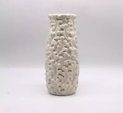 Buy SYLVAC Vase 2926 Textured Oak Leaf In White 10  Vintage Mid-Century Ceramics • 4.99£