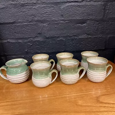 Buy Carron Scotland Studio Pottery Mug Set Of 6 & Milk Jug SF1 • 49.99£