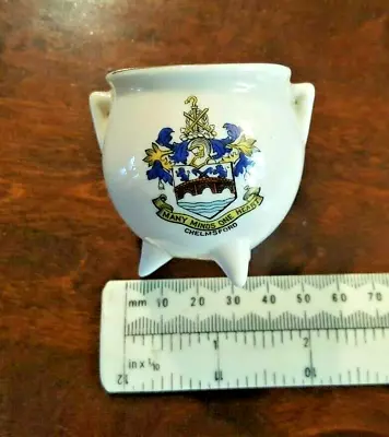 Buy Chelmsford ESSEX Florentine Crested China Cauldron Crest Expat Collectable Gift • 8.47£