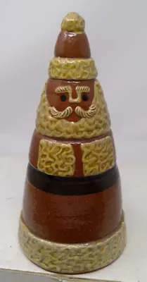 Buy Signed 1990 Karen Cahill Redware Pottery Folk Art 5 1/2  Santa Figurine • 55.91£