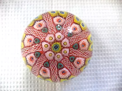 Buy Vintage Strathearn  Paperweight Millefiori Canes With  Nine Spokes • 25£