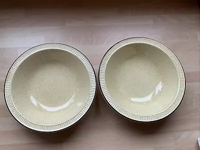 Buy Poole Pottery Broadstone Breakfast Soup Bowls X 2 6  Diameter • 9.99£