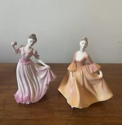 Buy Antique Coalport Figurines ~ Debutante Series Tracy And Valentine Sweetheart #6 • 20£
