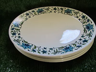 Buy 4 Vintage Midwinter Spanish Garden 12  X 10  Oval Dinner Plates - GOOD COND. • 22£