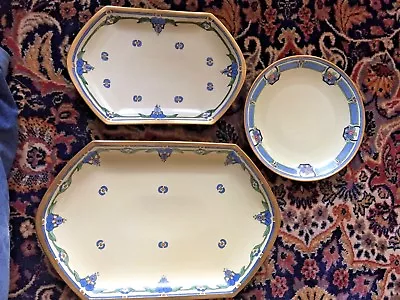 Buy Rare Antique MZ Austria China Flowered 2 Serving Platters And Limoge Dish • 69.97£