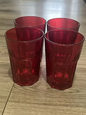 Buy Pokal Glass Transparent Red Glasses Set X4! • 15£