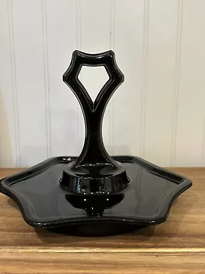 Buy Black Amethyst Glass Tidbit Tray Candy Dish Beautiful • 16.77£
