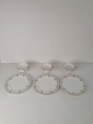 Buy Aynsley Tea Set Cake Plates English Fine China Black Wreath 2860 • 24.99£