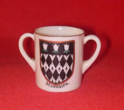 Buy GOSS Crested China Two Handled Cup Magdalen & Oxford Crests • 6.99£