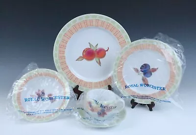 Buy 5pc NEW Unused Royal Worcester EVESHAM ORCHARD Dinner Salad Plate Bowl C&S China • 30.83£