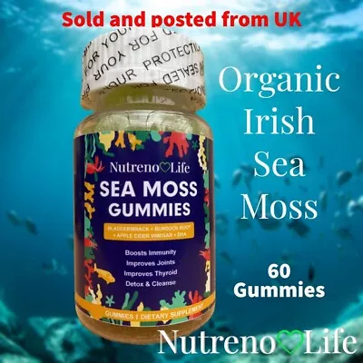 Buy Irish Sea Moss Gummies 60 Detox Colon Cleanse Apple Cider Vinegar Bladderwrack • 11.86£