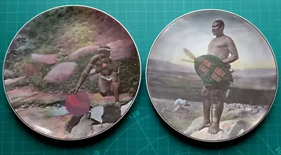 Buy Pair Of Vintage ROYAL DOULTON African Series 10” Decorative Plates • 10£