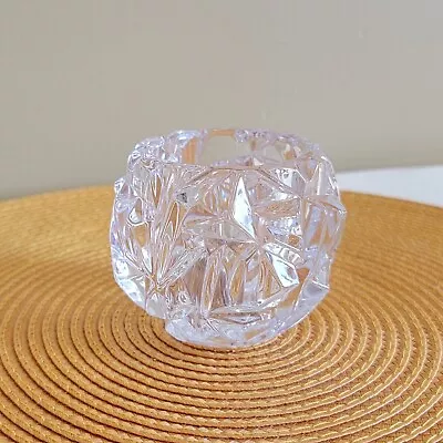 Buy Tiffany & Co Crystal Votive Candle Holder 3  Rock Cut Tealight Signed Retired • 37.15£