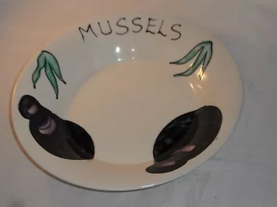 Buy Poole Pottery Mussels Hand Painted Round Serving Large Bowl 29cms Wide Lot 2 • 19.99£