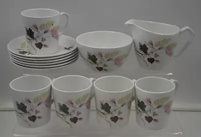 Buy Alfred Meakin England Glo-White Tea Set Cups, Saucers, Milk Jug, Sugar Bowl • 20£