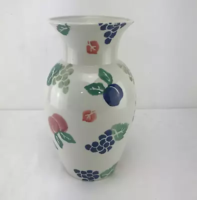 Buy Royal Winton Floral Hand Painted Spongeware Vase - 10 3/4  Tall Made In England • 44.07£