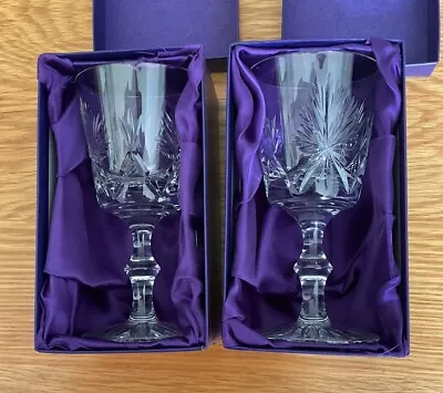 Buy Edinburgh Crystal: Star Of Edinburgh: Pair Water Goblets: Boxed And Signed • 50£