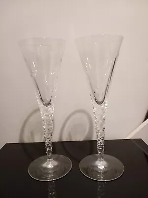 Buy Pair Of Stuart Crystal Jasper Conran Millennium “ZITA” Champagne Flutes • 145£