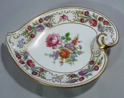 Buy Vintage Hammersley Bone China Dresden Sprays Fancy Dish Flowers & Gilding  • 22£