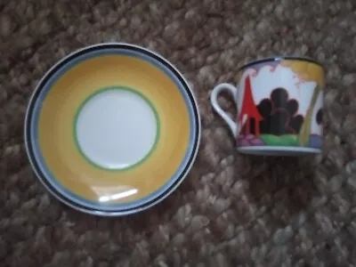 Buy Wedgwood Clarice Cliff Cup And Saucer- Summerhouse  • 17.90£