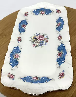 Buy Vintage Royal Standard Garland Oblong Sandwich Plate Tray White Blue Floral V G • 14.99£