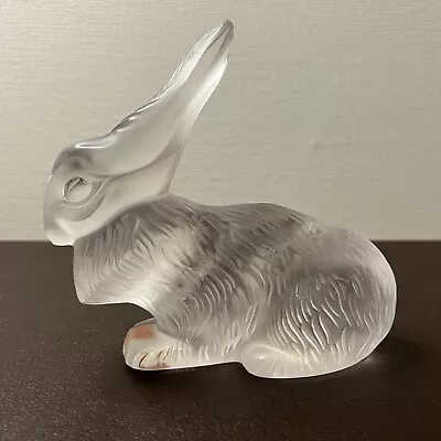 Buy Lalique Frosted Crystal Lapin Cesar Bunny Rabbit Sculpture Signed France #11750 • 225.22£