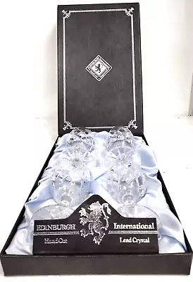 Buy Set Of 4 Edinburgh, International Lead Crystal Sherry/Port Glasses Boxed - N15 • 24£