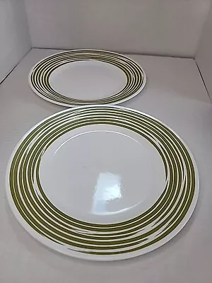Buy 2 Corelle Strokes Of Color Brushed Green Dinner Plate 10.5  Minor Crazing  • 14.90£