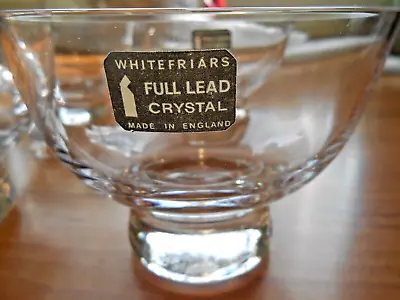 Buy 4 X Whitefriars Full Lead Crystal Sundae Dessert Bowls • 10.99£